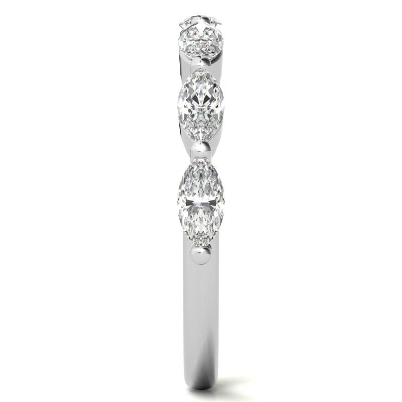 0.91tcw 7-Stone Marquise Moissanite Petite Stackable Band