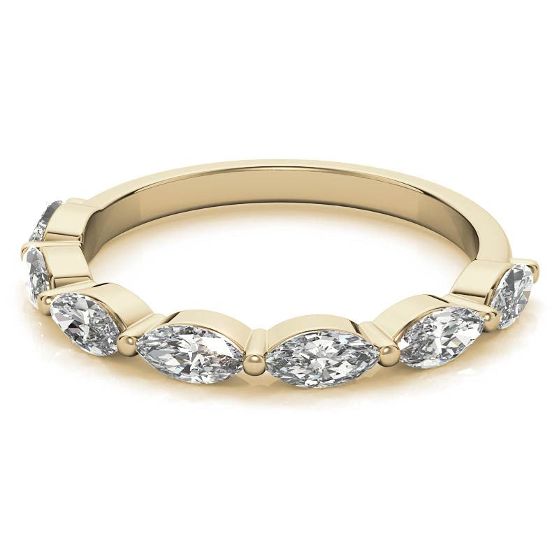 0.91tcw 7-Stone Marquise Moissanite Petite Stackable Band