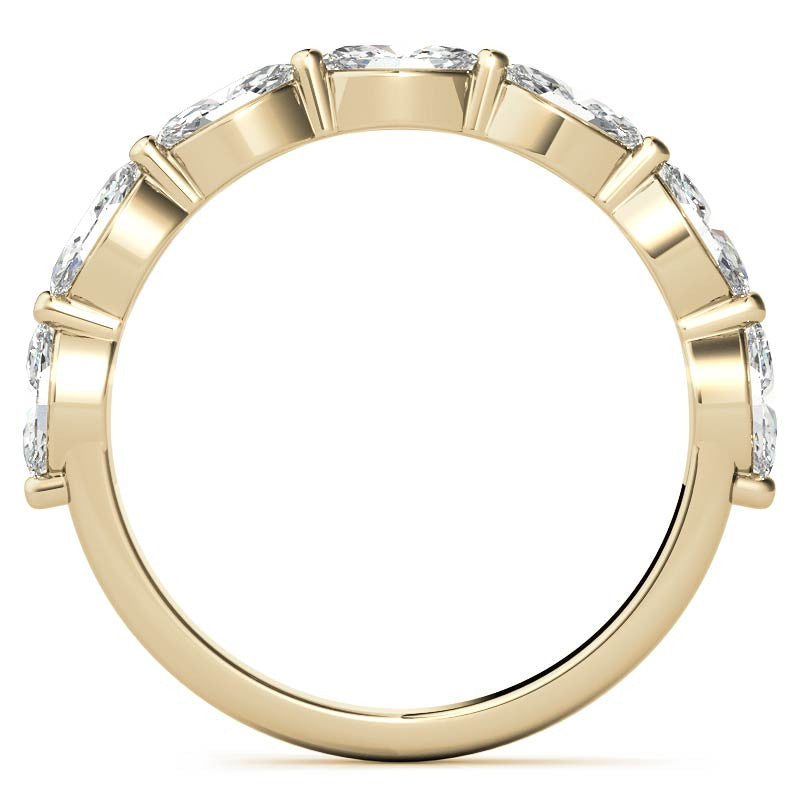 0.91tcw 7-Stone Marquise Moissanite Petite Stackable Band