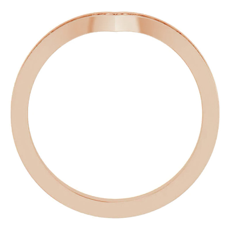 Vintage-Inspired "V" Ring Stackable Band
