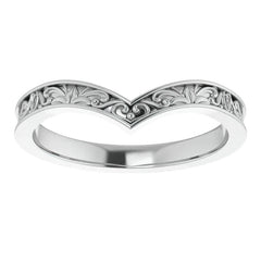 Vintage-Inspired "V" Ring Stackable Band