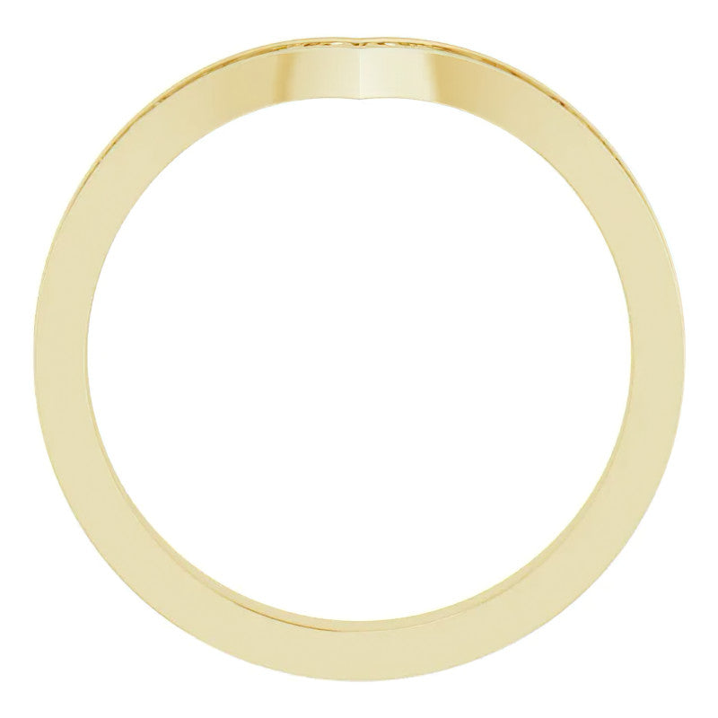 Vintage-Inspired "V" Ring Stackable Band
