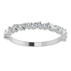 Round & Marquise Moissanite Stackable Band