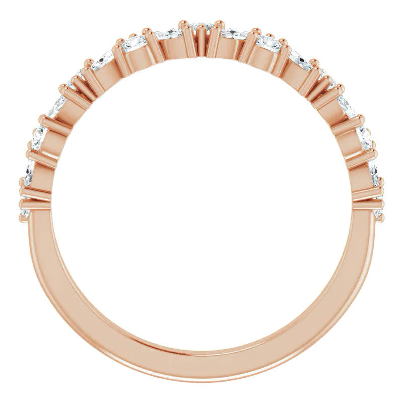 Round & Marquise Moissanite Stackable Band