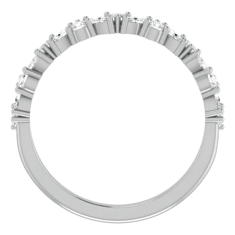 Round & Marquise Moissanite Stackable Band