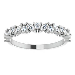 Round & Marquise Moissanite Stackable Band