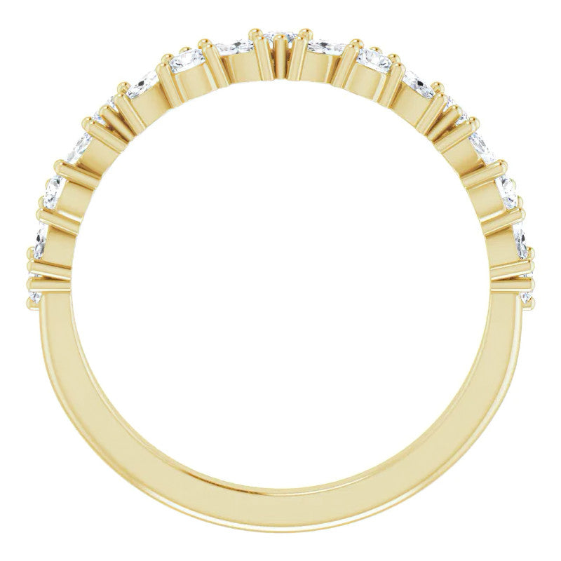 Round & Marquise Moissanite Stackable Band