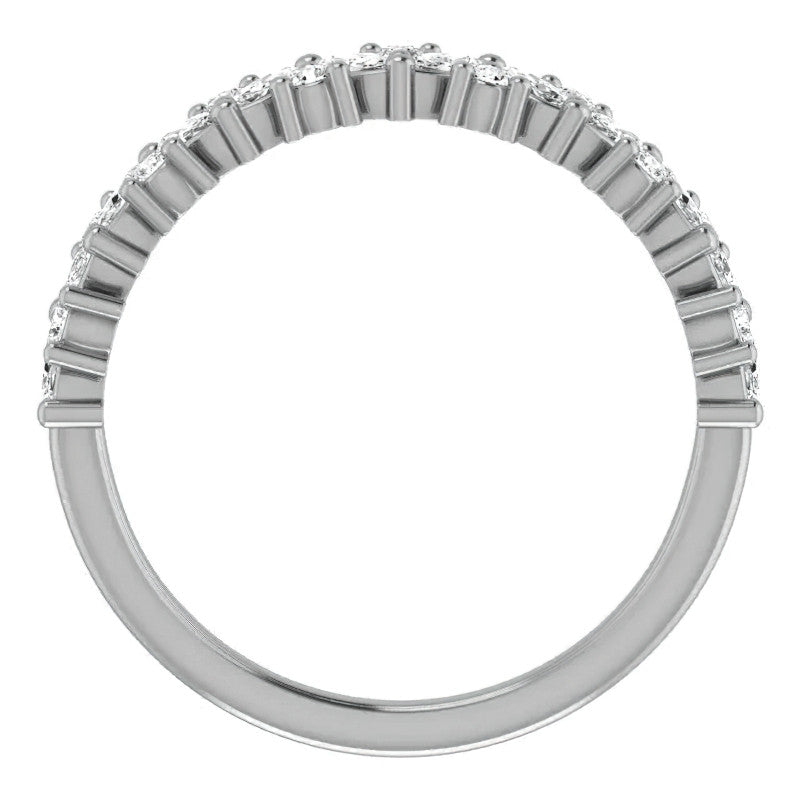 Round & Marquise Moissanite Cluster Stackable Band