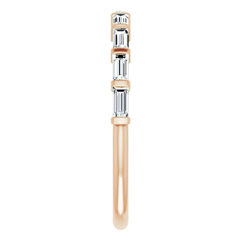 9-Stone Baguette Moissanite Stackable Band