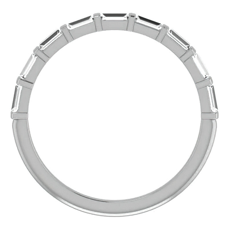 9-Stone Baguette Moissanite Stackable Band