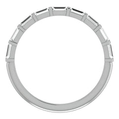 9-Stone Baguette Moissanite Stackable Band