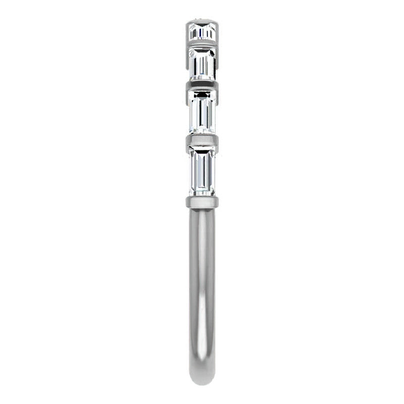 9-Stone Baguette Moissanite Stackable Band