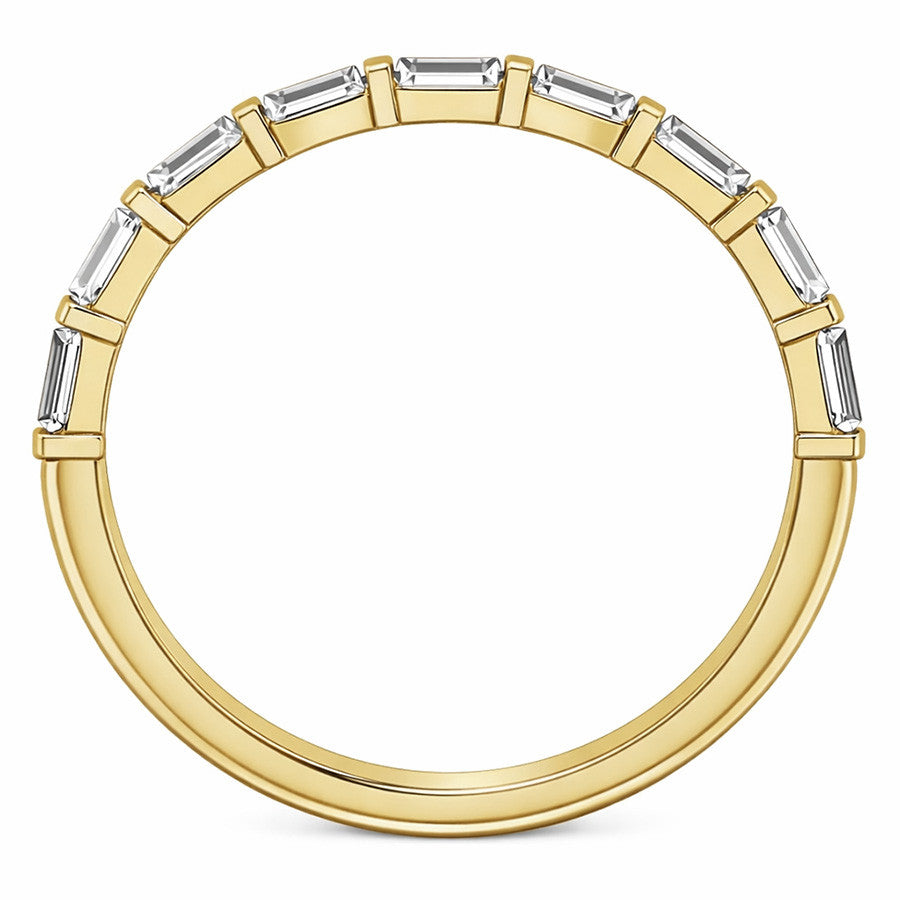 9-Stone Baguette Moissanite Stackable Band