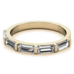 Five 5x2.5mm Baguette Moissanite Stackable Band