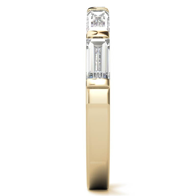 Five 5x2.5mm Baguette Moissanite Stackable Band