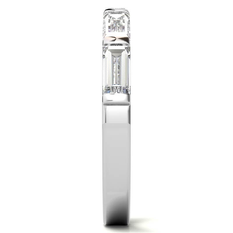 Five 5x2.5mm Baguette Moissanite Stackable Band