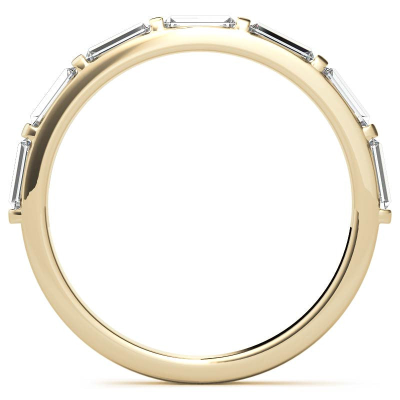 Seven 4x2mm Baguette Stackable Moissanite Band