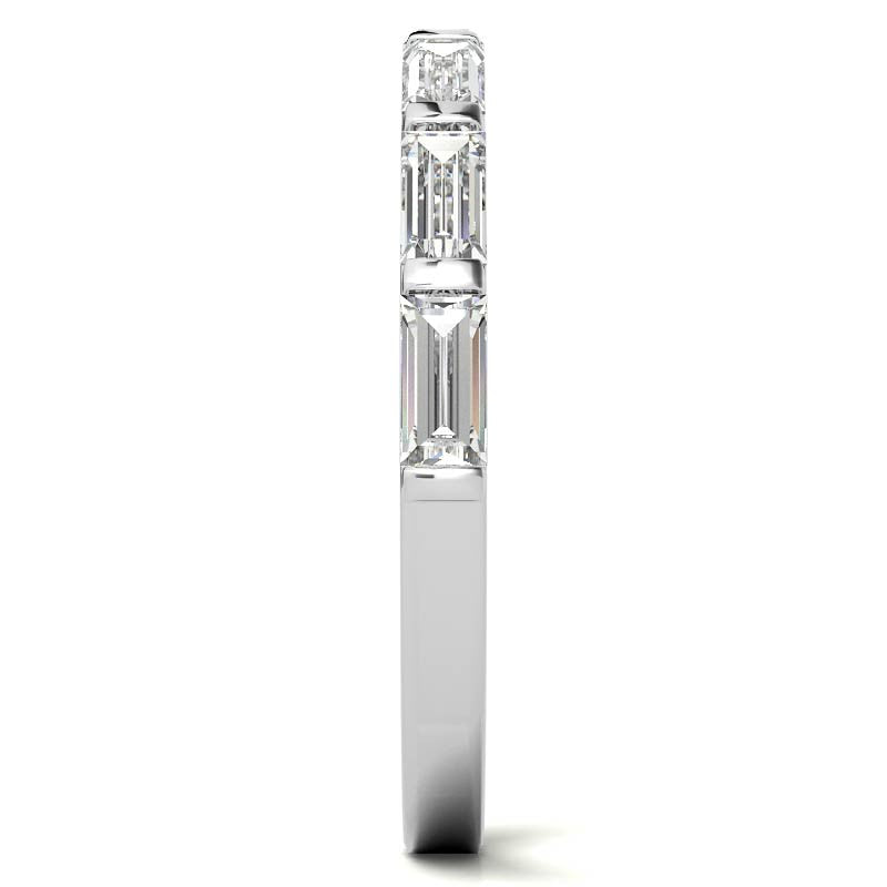 Seven 4x2mm Baguette Stackable Moissanite Band