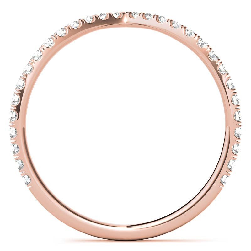 Moissanite V-Shape Stackable Band
