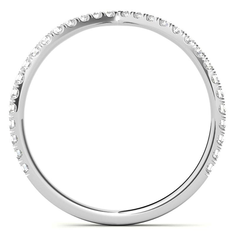 Moissanite V-Shape Stackable Band