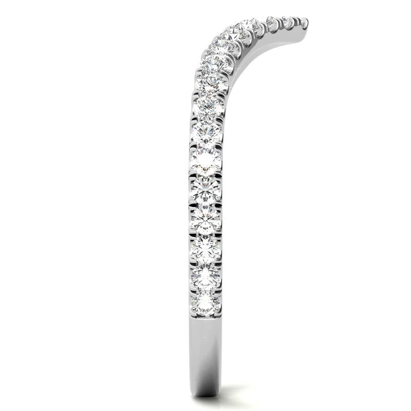 Moissanite V-Shape Stackable Band