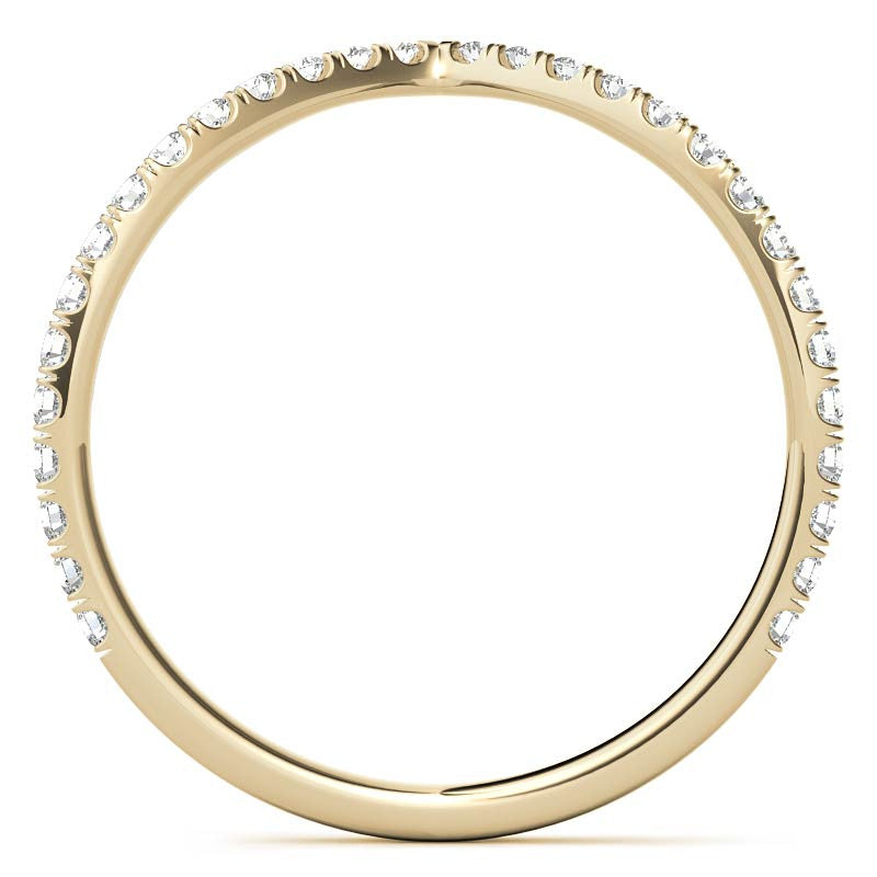 Moissanite V-Shape Stackable Band
