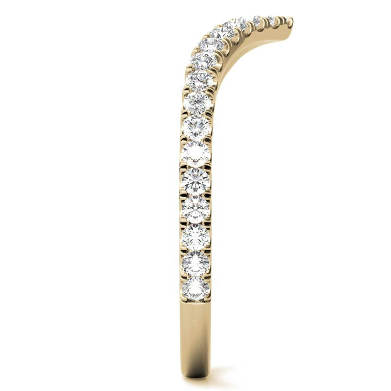 Moissanite V-Shape Stackable Band