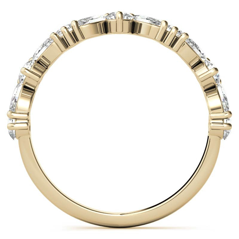 Marquise & Round Moissanite Stackable Band