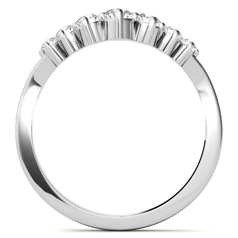 Round Moissanite Curved Stackable Band (0.33tcw)