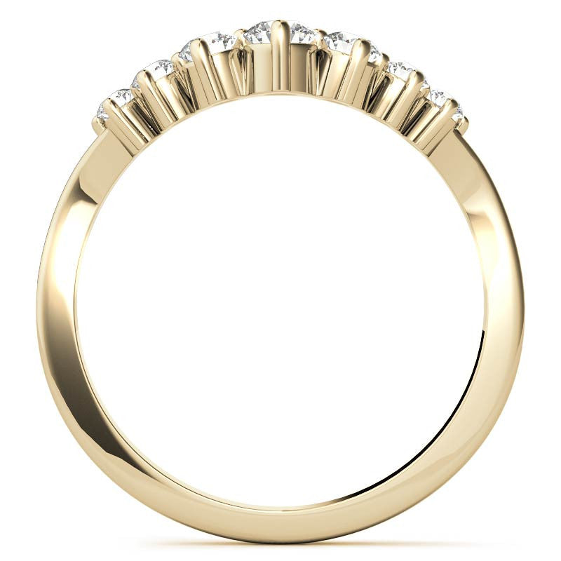 Round Moissanite Curved Stackable Band (0.33tcw)