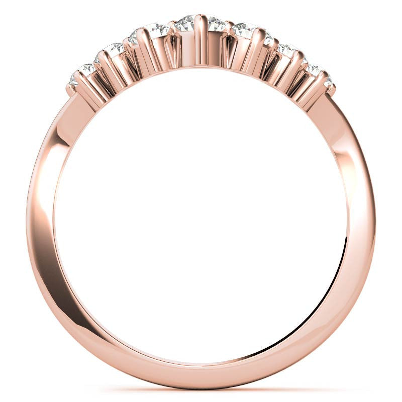 Round Moissanite Curved Stackable Band (0.33tcw)