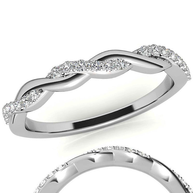 0.22ct Twisted Infinity Stackable Band
