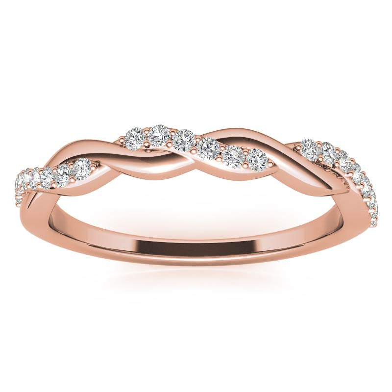 0.22ct Twisted Infinity Stackable Band