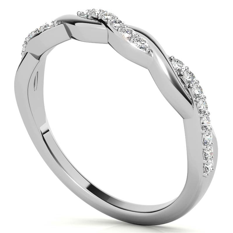 0.22ct Twisted Infinity Stackable Band