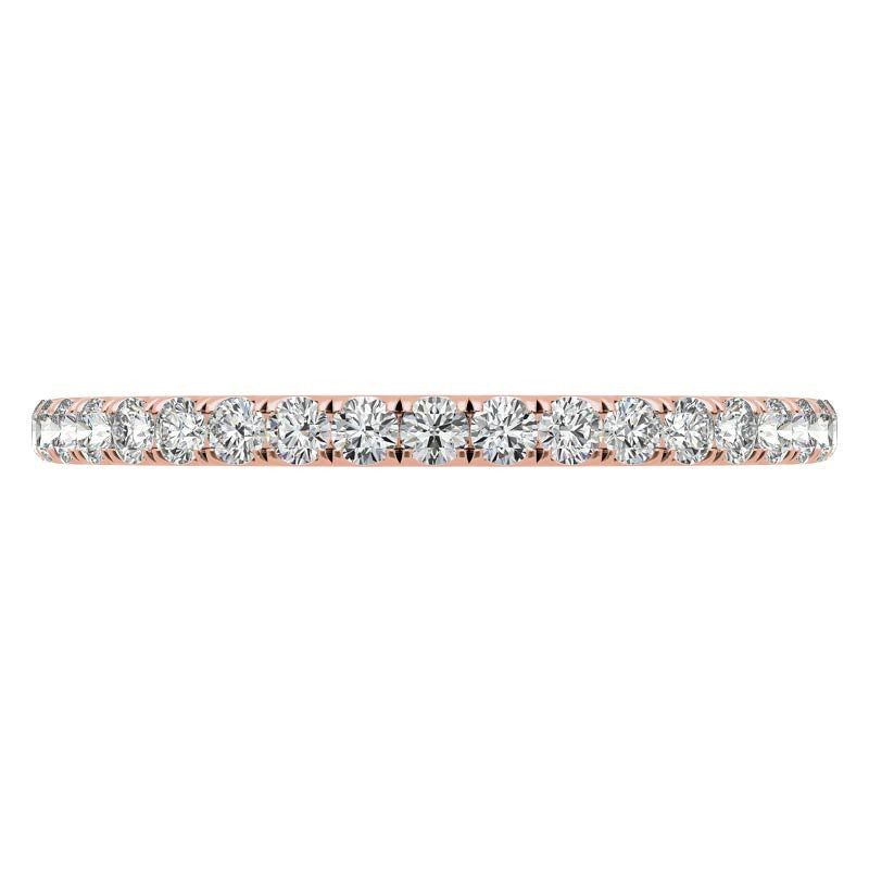 Round Brilliant Moissanite Stackable Band - 1.7mm