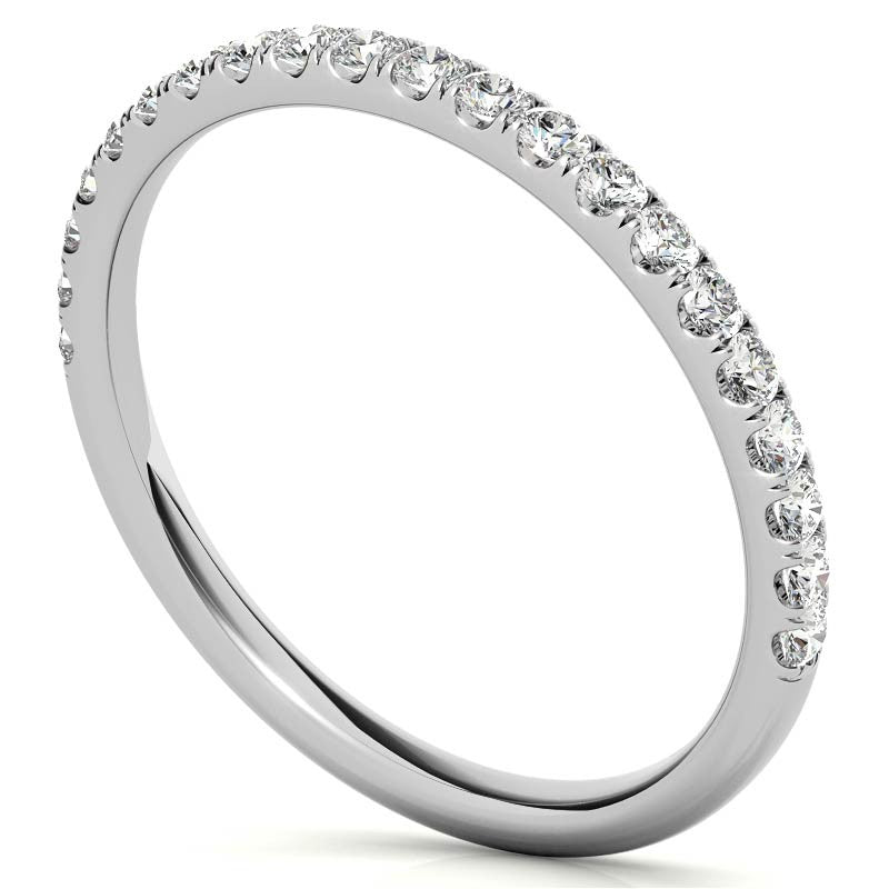 Round Brilliant Moissanite Stackable Band - 1.7mm