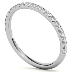 Round Brilliant Moissanite Stackable Band - 1.7mm