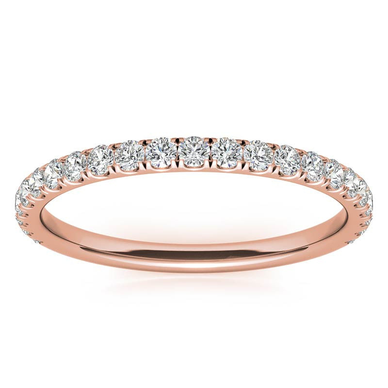 Round Brilliant Moissanite Stackable Band - 2mm