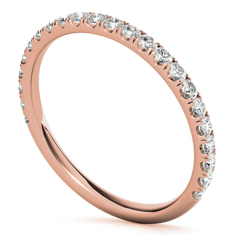 Round Brilliant Moissanite Stackable Band - 2mm