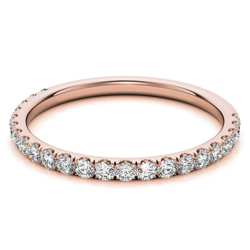 Round Brilliant Moissanite Stackable Band - 2mm