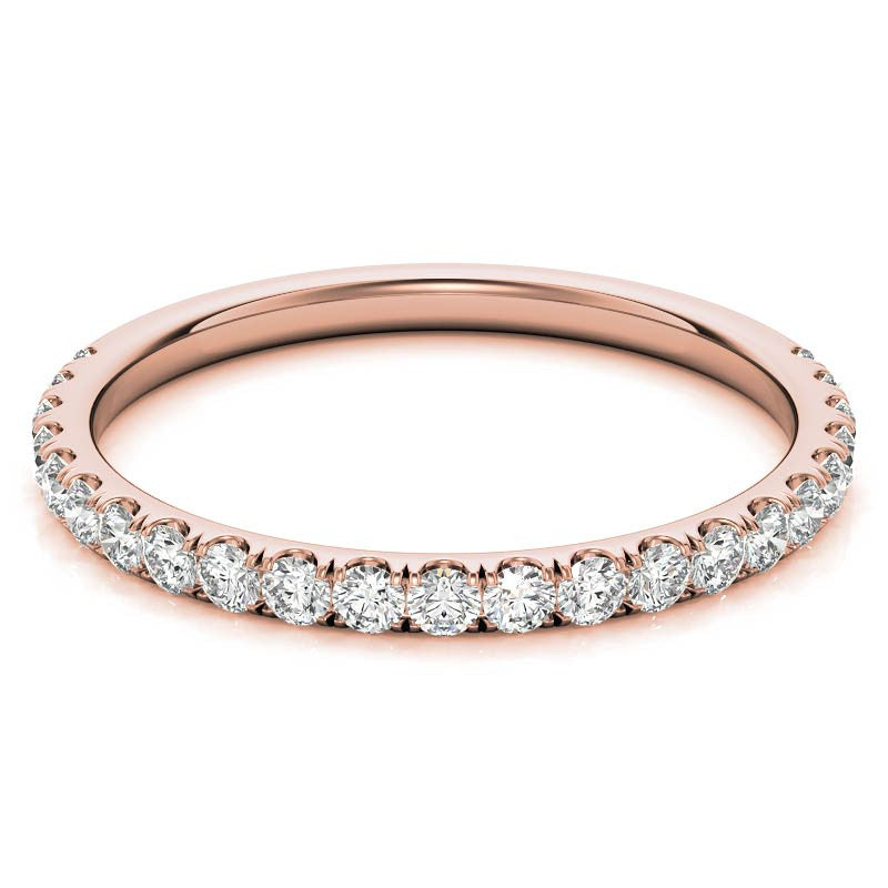 Round Brilliant Moissanite Stackable Band - 2mm