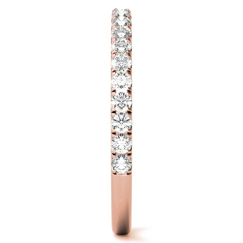 Round Brilliant Moissanite Stackable Band - 2mm