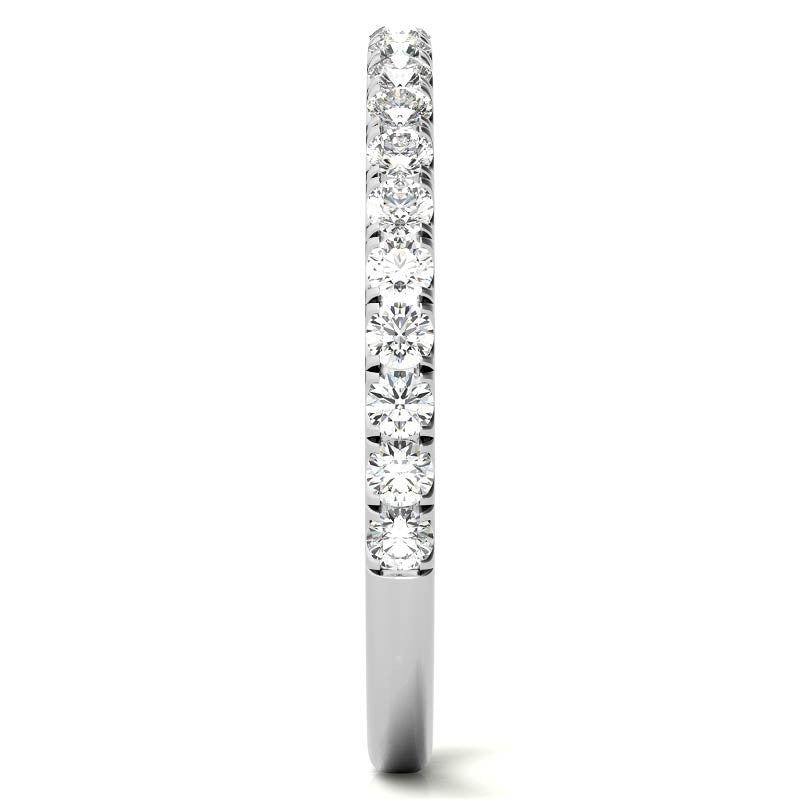 Round Brilliant Moissanite Stackable Band - 2mm