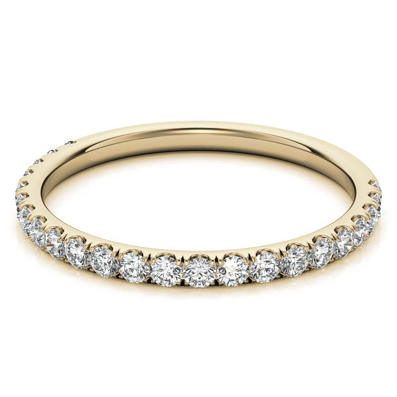 Round Brilliant Moissanite Stackable Band - 2mm