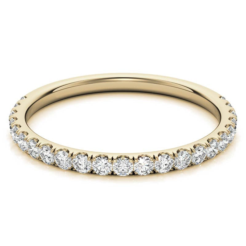 Round Brilliant Moissanite Stackable Band - 2mm