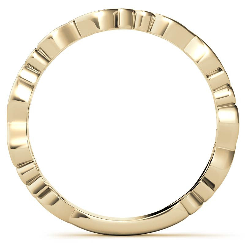 Natured Inspired Round Brilliant Moissanite Stackable Band