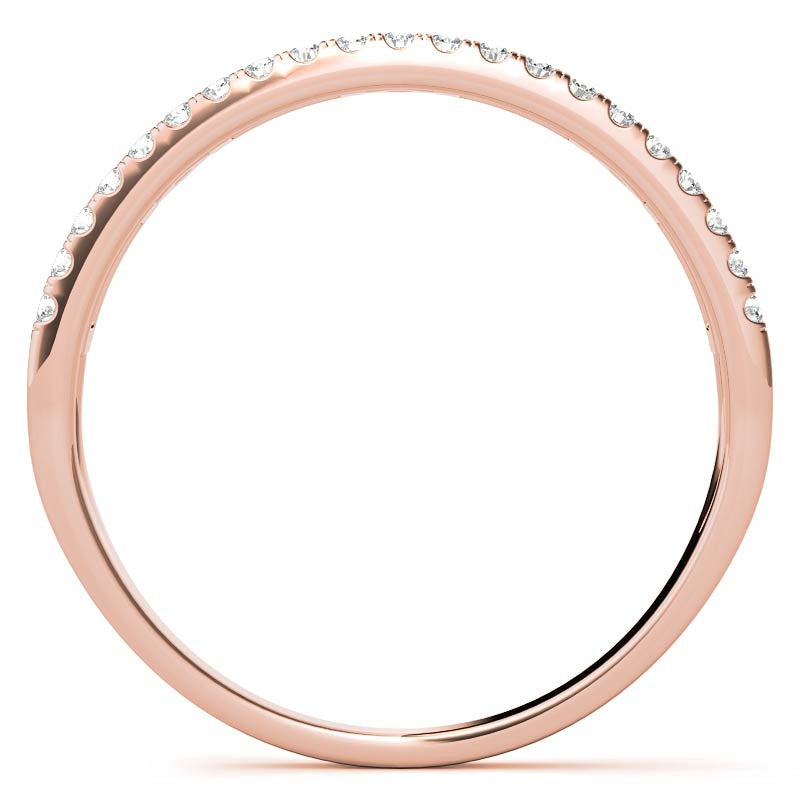 Double Row Geometric Moissanite Stackable Band