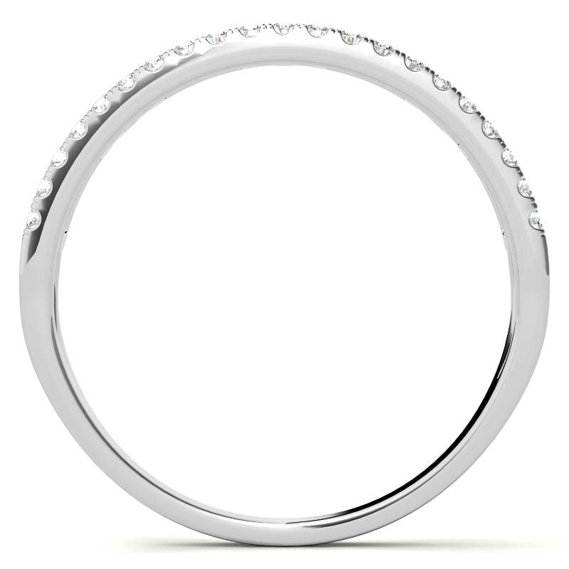 Double Row Geometric Moissanite Stackable Band