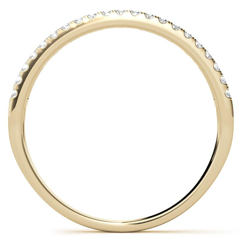 Double Row Geometric Moissanite Stackable Band