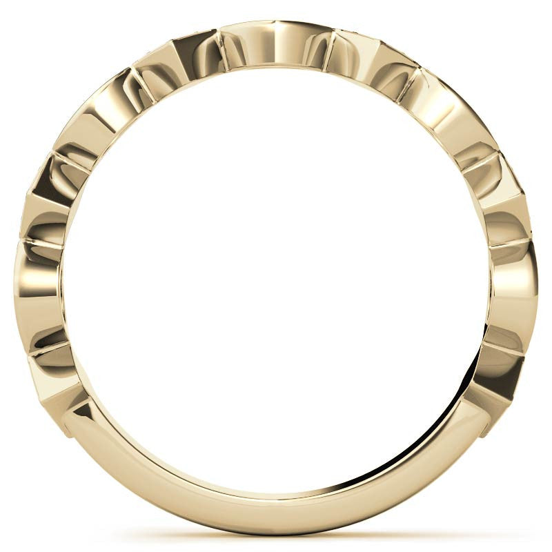 Round and Marquise Geometric Moissanite Stackable Band
